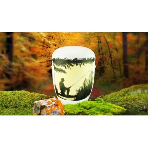 Biodegradable Cremation Ashes Funeral Urn / Casket - ANGLING / FISHING